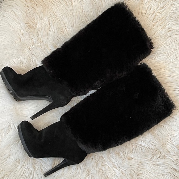 Nine West Black Fur Boots - Picture 2 of 5